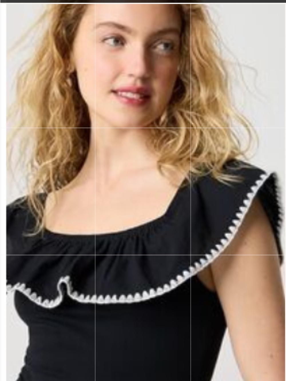 NWT J. CREW RUFFLE OFF SLEEVE SEXY TOP, M